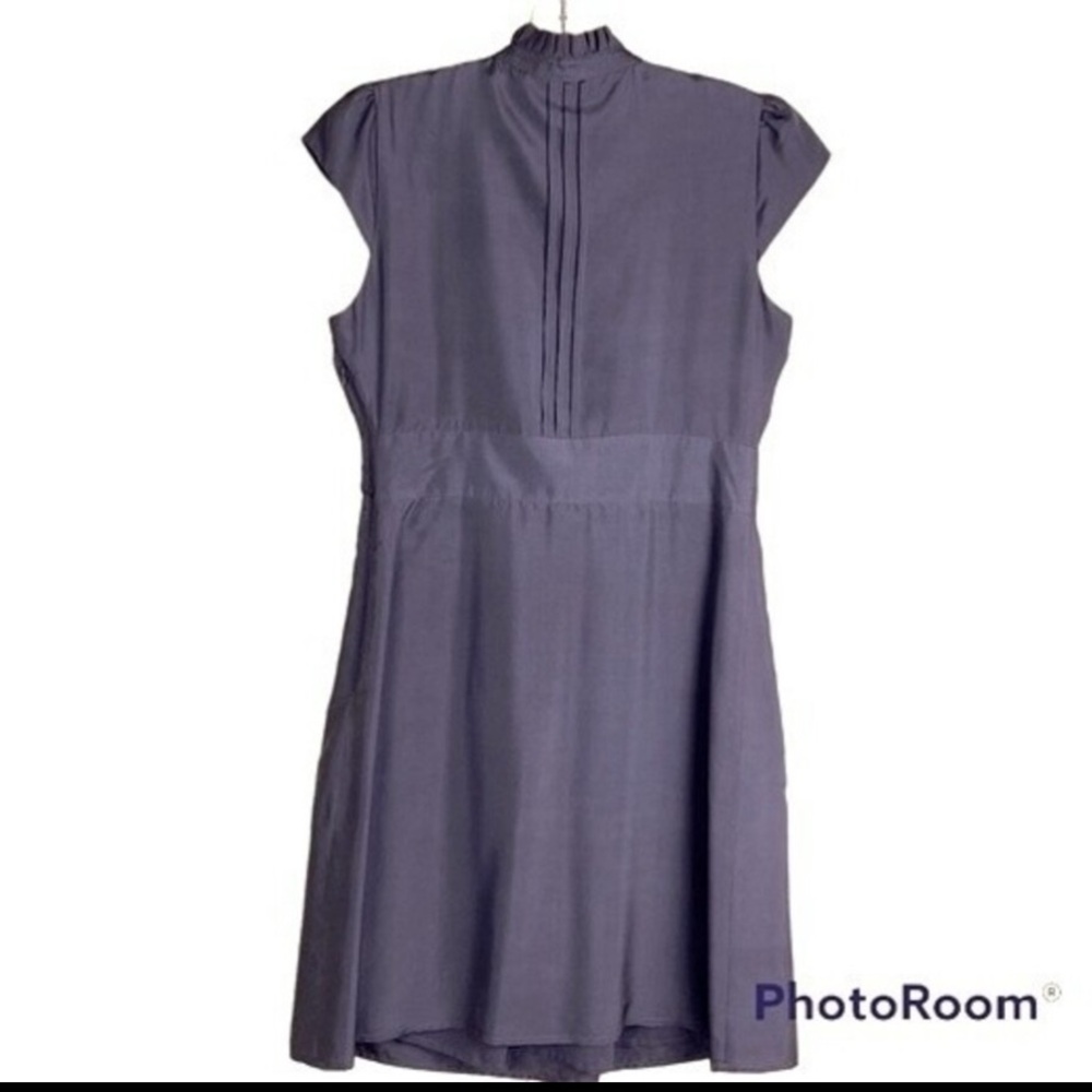 Ted Baker London Pandy Silk Frill Detail Cocktail Mini Dress Dusty Purple Size 2 - Picture 6 of 8